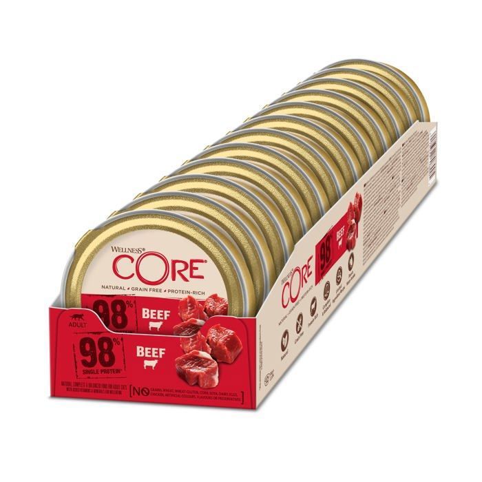 Meilleurs prix pour Boite d'alimentation - patee d'alimentation - nourriture humide - nourriture molle Wellness core - 10880