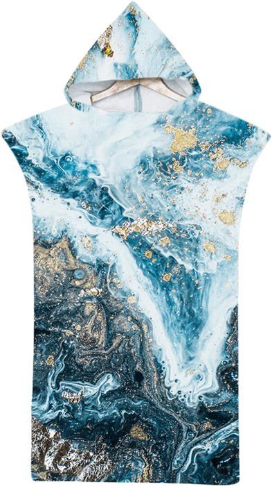 Poncho Serviette De Plage FANSU - Microfibre Capuchon - Unisexe Adulte/Enfant - Style Boho