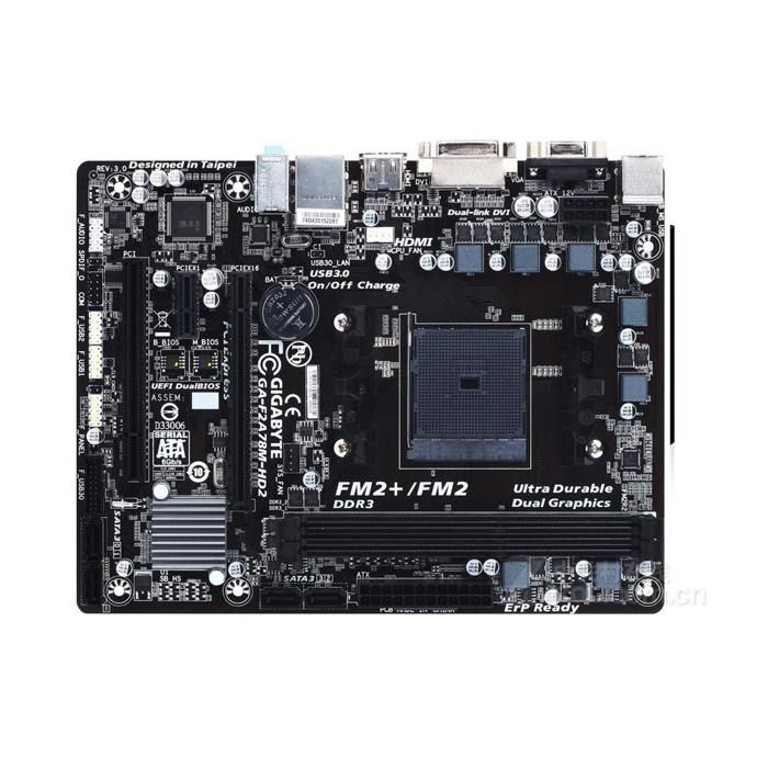 Carte mère GIGABYTE F2A78M-HD2 AMD A78 Socket FM2 / FM2+ 2xDDR3 SDRAM 64GB Micro ATX Reconditionné - Gigabyte reconditionné disponible sur Cdiscount Seconde Vie