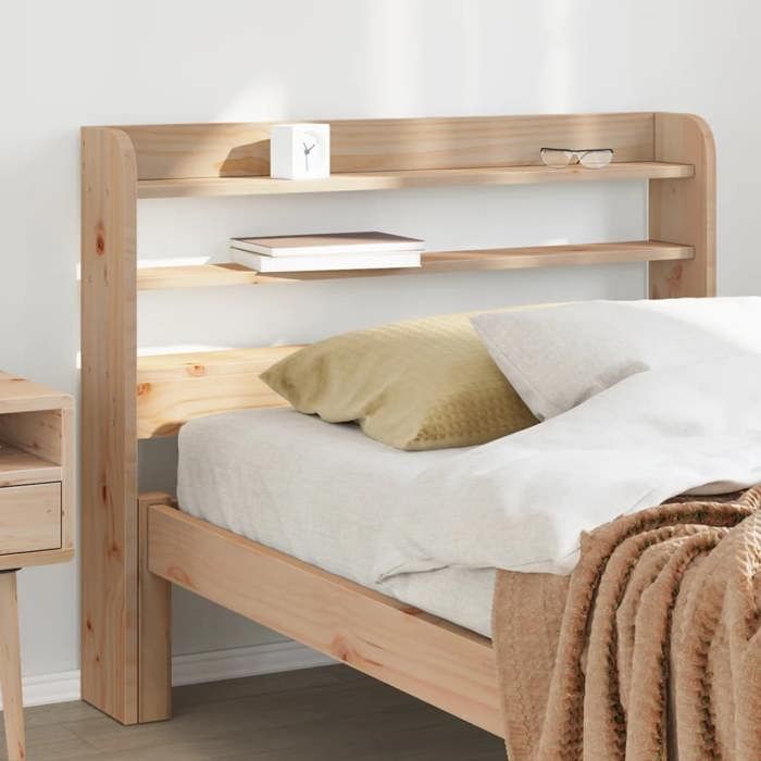 vidaXL Tête de lit avec étagères 100 cm bois massif de pin 850959