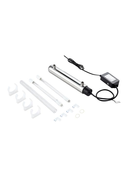 Purificateur deau UV - VEVOR - SSE-012 - Lampe 12 W - 3 785 L/min - Inox & manchon quartz