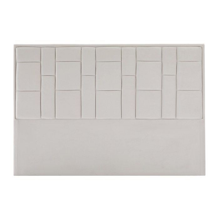 Tête de lit 140 cm - Velours - Beige - HERMINE