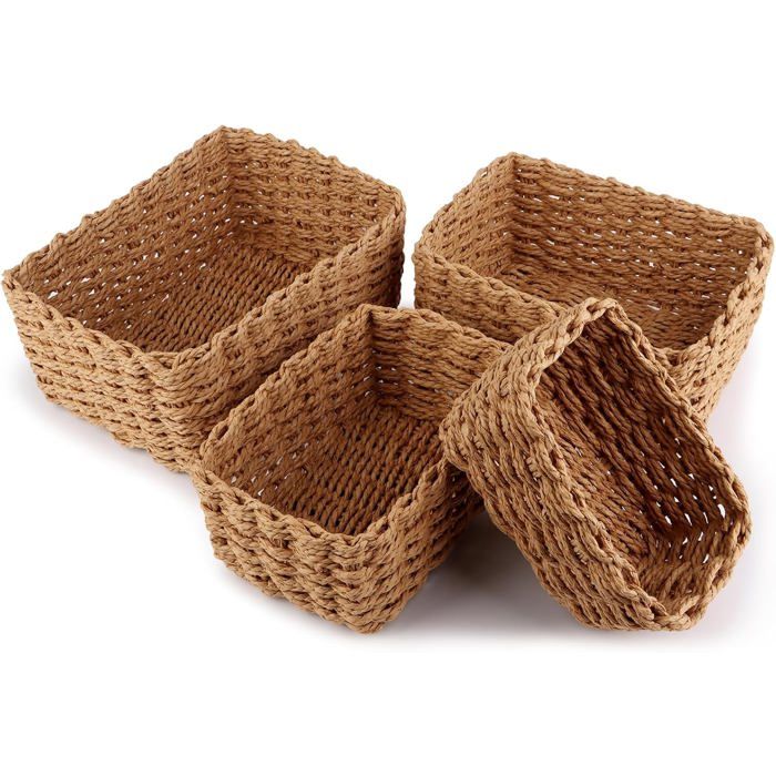 ENSEMBLE DE TROIS Paniers En Osier De Différentes Tailles EUR 6,00
