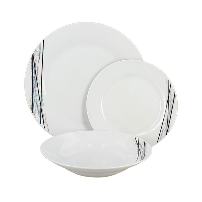 Lot 36 assiettes carbone en porcelaine