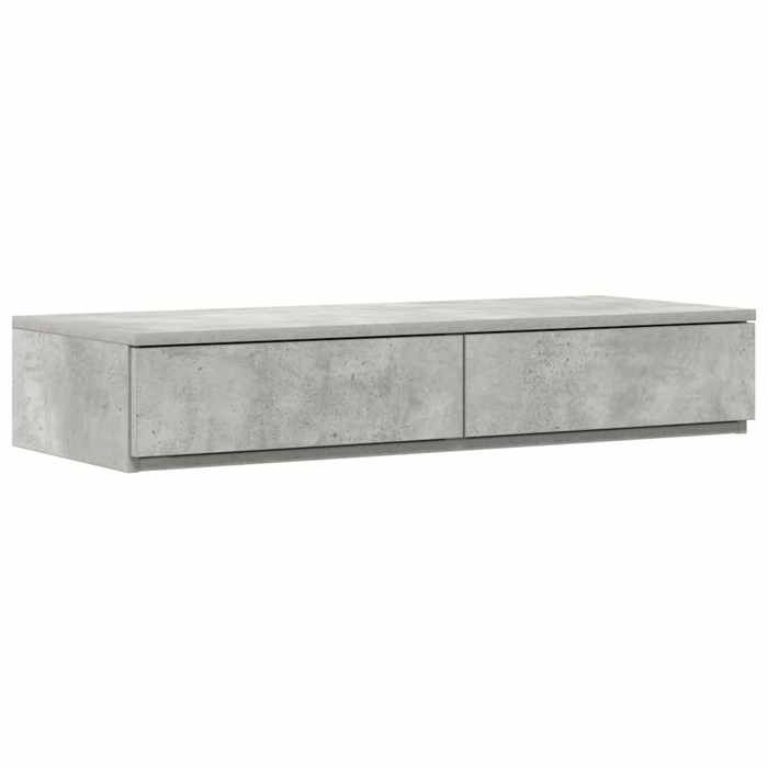 NEW Armoire de lit - Tiroirs de lit Gris béton 75 x 36.5 x 16.5 cm - Bois dingénierie @5774@