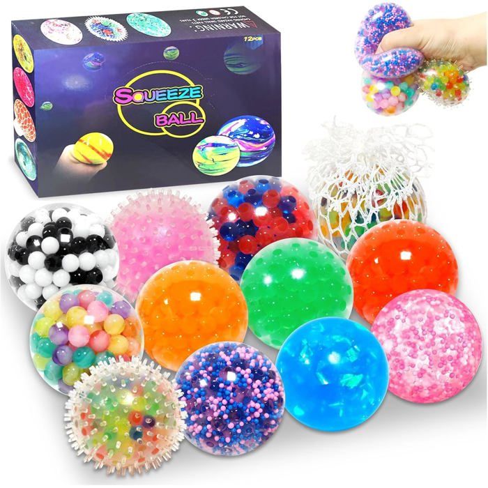 INF Lot de 6 billes sensorielles magnétiques en silicone – Silicone INF Lot de 6 billes sensorielles magnétiques en silicone – Silicone