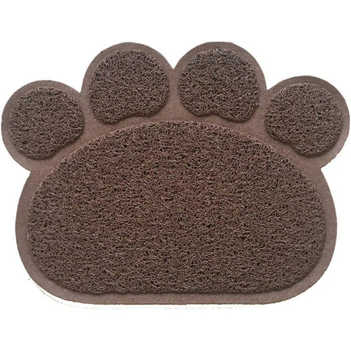Tapis pour bac à Litière Tapis de Litière pour Chat Plat Bol dalimentation pour Nourriture Tapis de Nettoyage 30 * 40cm (Café)