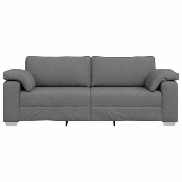 Tissu Sofa Fixe - LEMON - Canapé Doux - 2/3 PLACES - Gris foncé 219x77x82 cm SS79