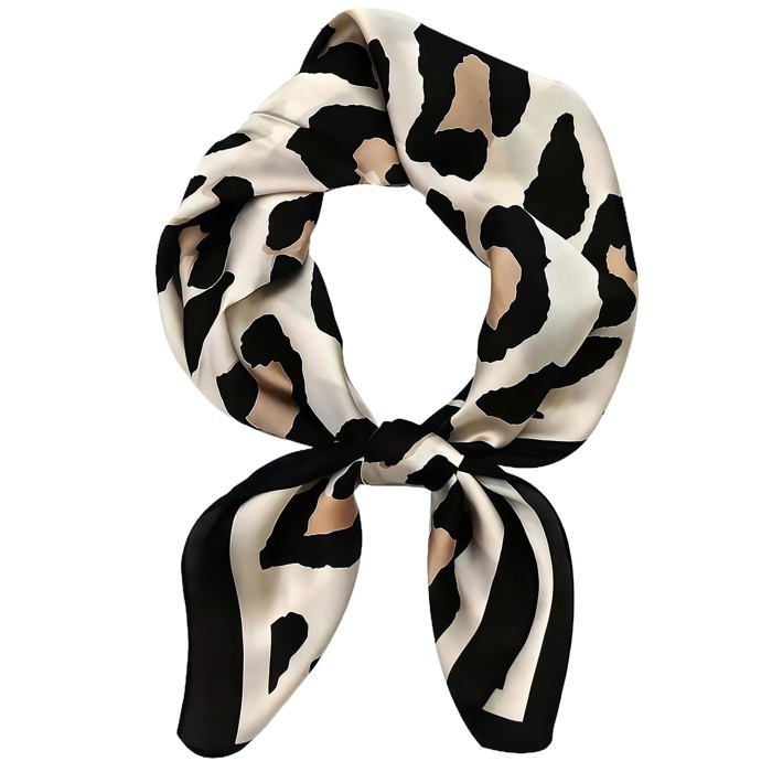 Foulard Cheveux Satin Léopard-1 Standard Bandanas Soie Sommeil Élégant Tendance Femme Accessoire Cheveux Décoratif Aucunely