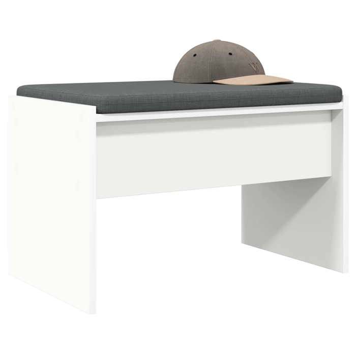 Banc de couloir ZENCORE - Blanc Banc dentrée - Montage simple - avec coussin Blanc 63x38x40cm LH9460476