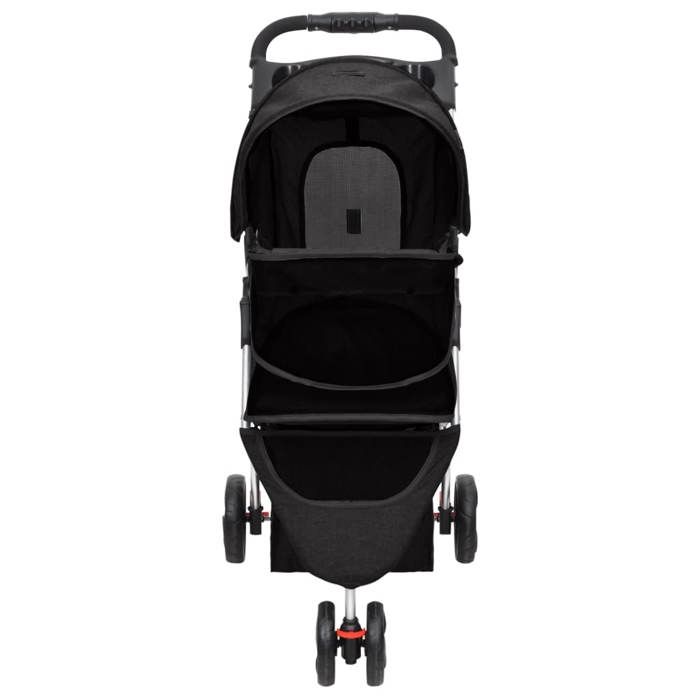 EN SOLDE*Poussette pour chien pliante - Chariot de transport - MONNA - Noir 80x46x98 cm Tissu Oxford@880163
