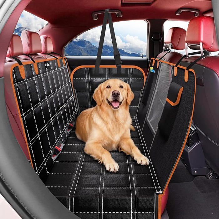 Protection Voiture Chien Siege Arriere Imperméable Antidérapante Housse Voiture Chien avec Fenêtre en Filet Noi PROTECTION DRESSEUR