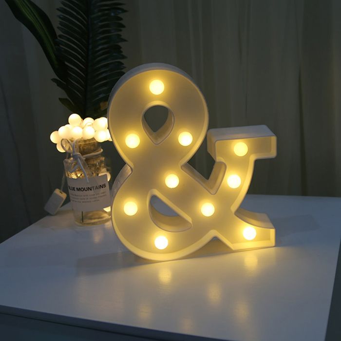Veilleuse led lampe de bureau en forme de lampe lettre lumineuse symbole lampe fête danniversaire - Aueq - décoration lampe de dé