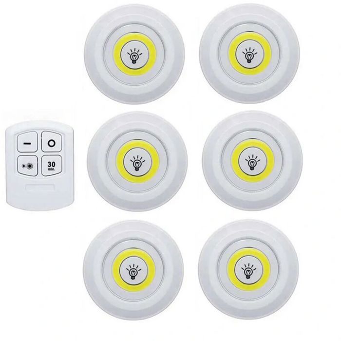 Super lumineux COB sous la lumière du meuble LED télécommande sans fil dimmable armoire veilleuse maison chambre placard Femeo
