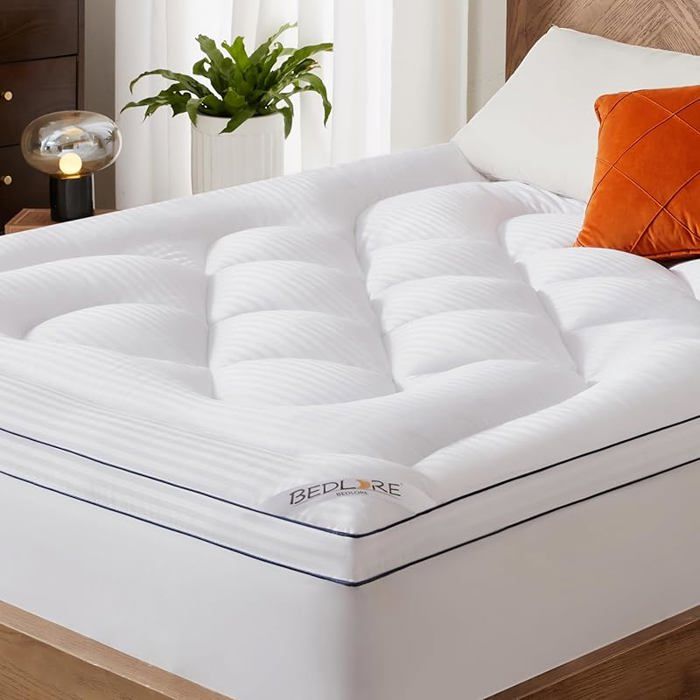 Surmatelas 140x200 cm Matelassé sur-Matelas Doux et Respirant Certifié Oeko-TEX Mattress Topper pour 140x200x30 White