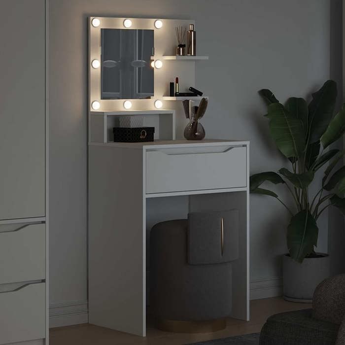 Meuble Rangement - HAOSHOP - Tables de maquillage pour chambre Blanc 80 x 39 6 x 135 cm&01_42066