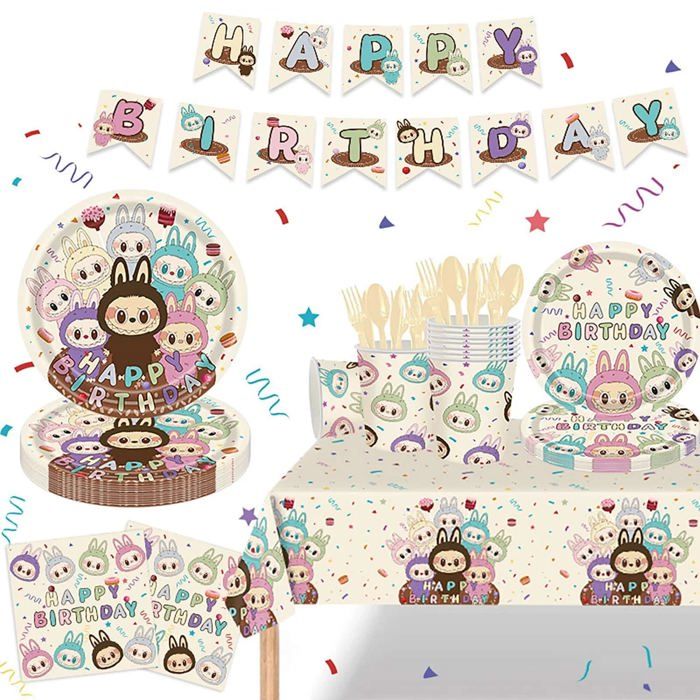 Anniversaire Kit Fêtes &amp  anniversaires – univers Labubu - Color:[gid://shopify/Metaobject/355423879515] - [gid:/