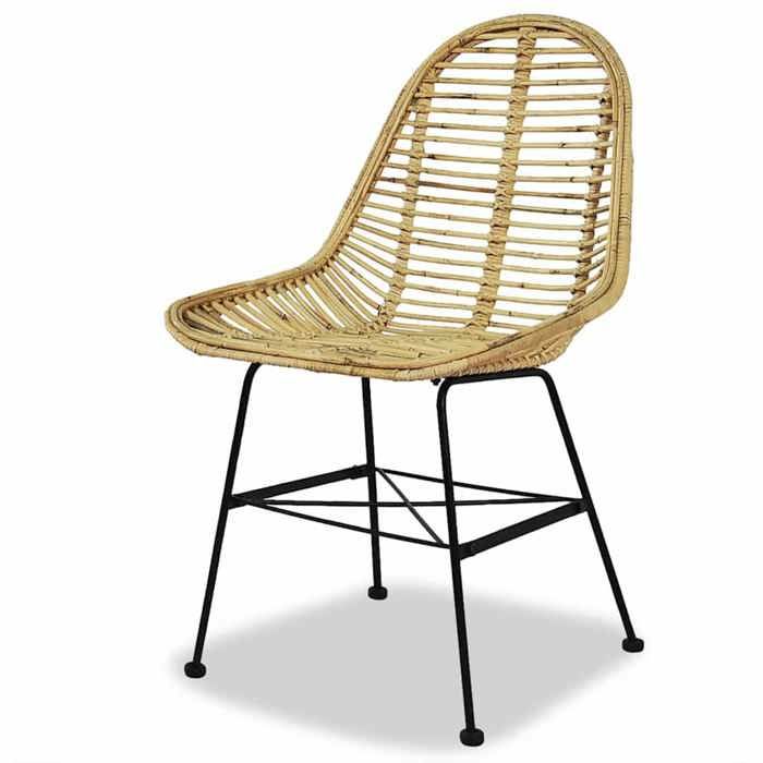 Neuf& 29570Lot de Sièges salon - Scandinave - Chaises à manger (2 pcs) - Montage simple - rotin naturel