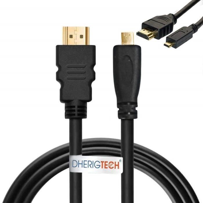 Câble micro HDMI vers HDMI standard vidéo pour Panasonic Lumix Hc