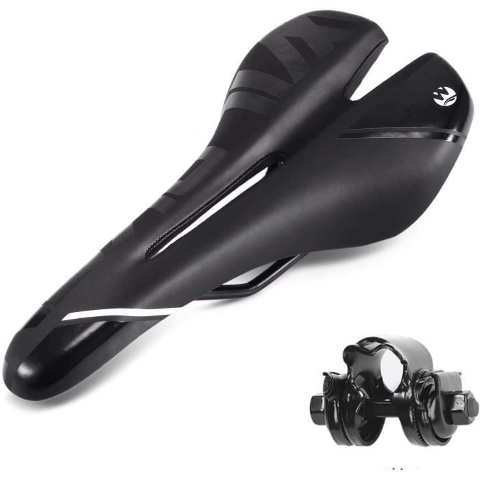 Gatuxe Selle De Vélo Ergonomique – Cuir PU, Imperméable, UV Résistant, Rembourrée – Blanc (27 X 13 X 5,5 Cm)