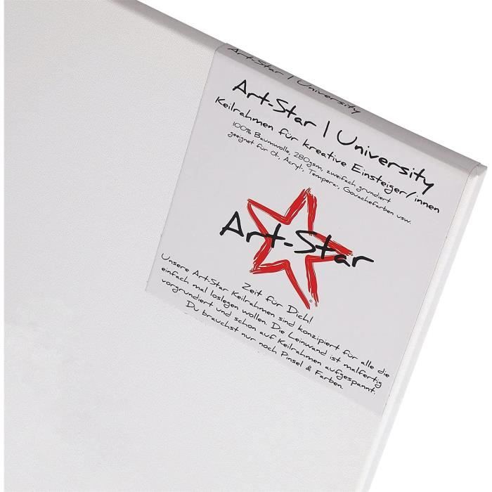 10 TOILES ART-STAR | 30x30 cm, 100% coton | sur châssis, 280 g/m², artiste