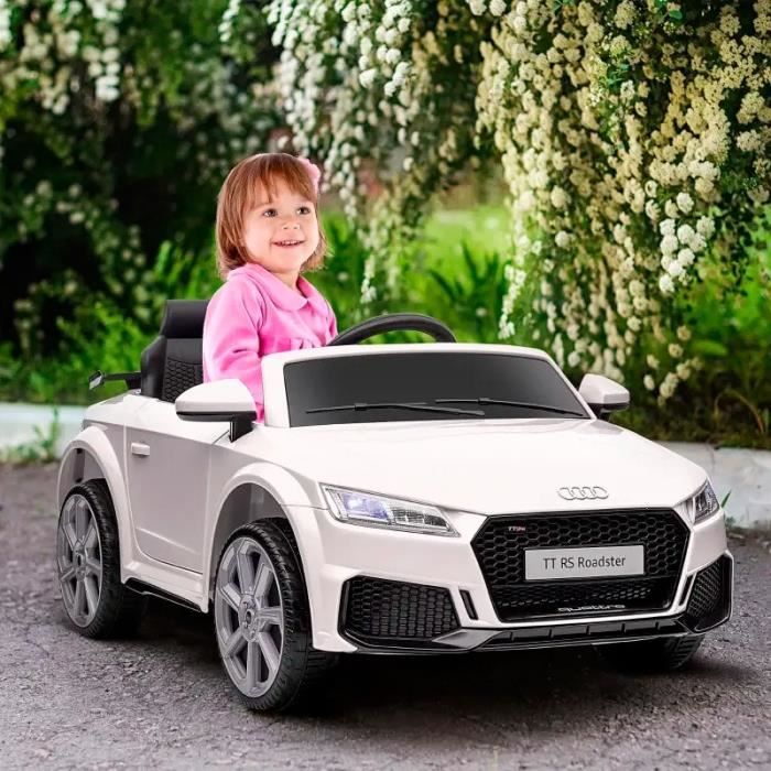 Voiture électrique pour enfant AUDI TT Rs Premium Blanc - Batterie 12v et télécommande