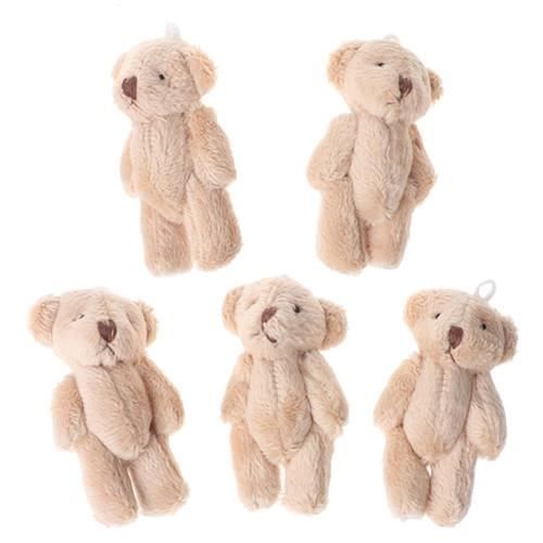 Ours brun clair - Mini ours en peluche, 5 pièces, Jouets doux