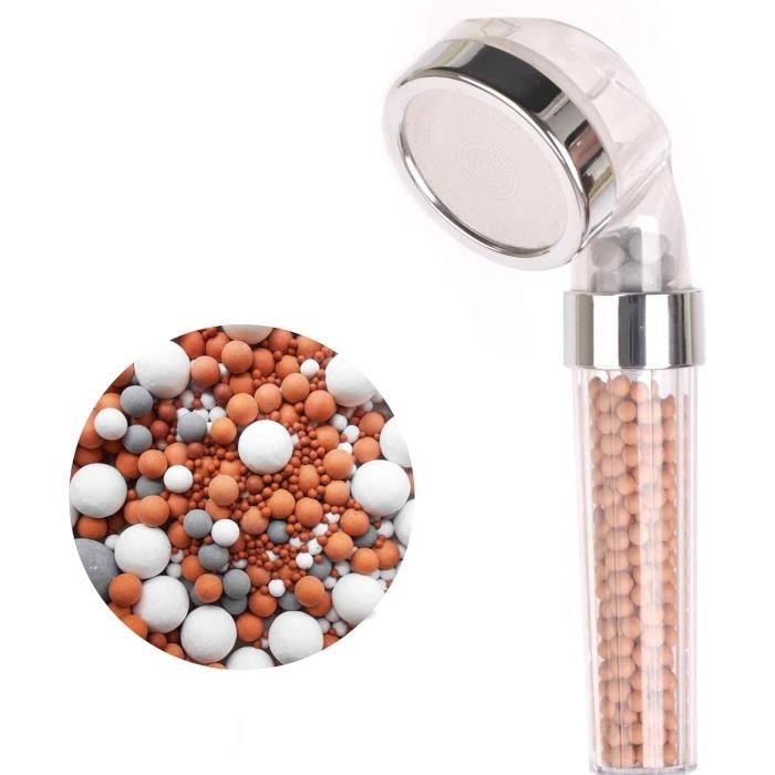 WIYETY Pommeau De Douche Haute Pression Avec Filtre : Pommeau De Douche économe En Eau Avec 3 Types De Jets, économiseur D'eau, Pommeau De Douche Augmentant La Pression Avec Tuyau De 1,5