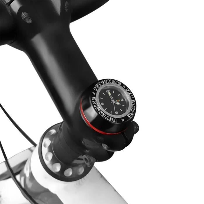 Montre De Guidon De Moto étanche - Alliage Aluminium 3.3cm - IPX7 - Pour Guidons 22-28mm - Noir