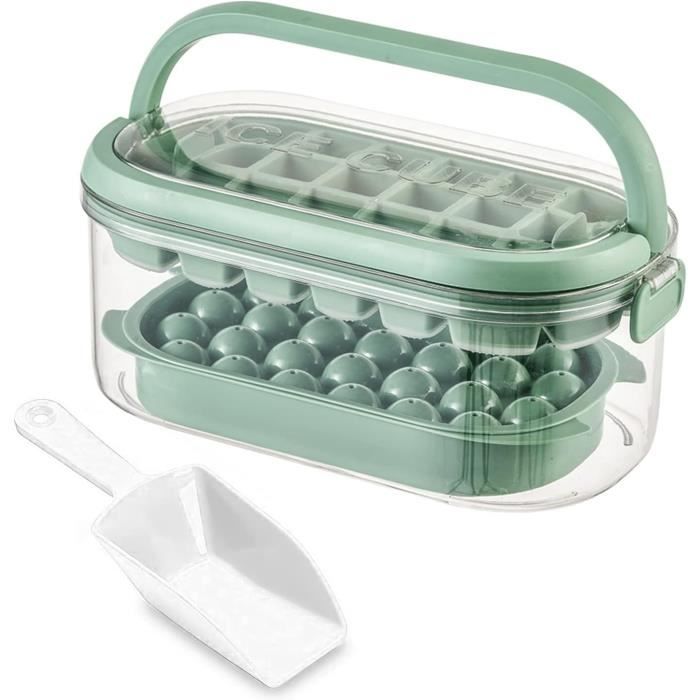 Moule En Silicone Grande Machine À Glaçons Carrée À 8 Grilles, Bac À Glaçons En Silicone Avec Couvercle Pour Bac à Glaçons