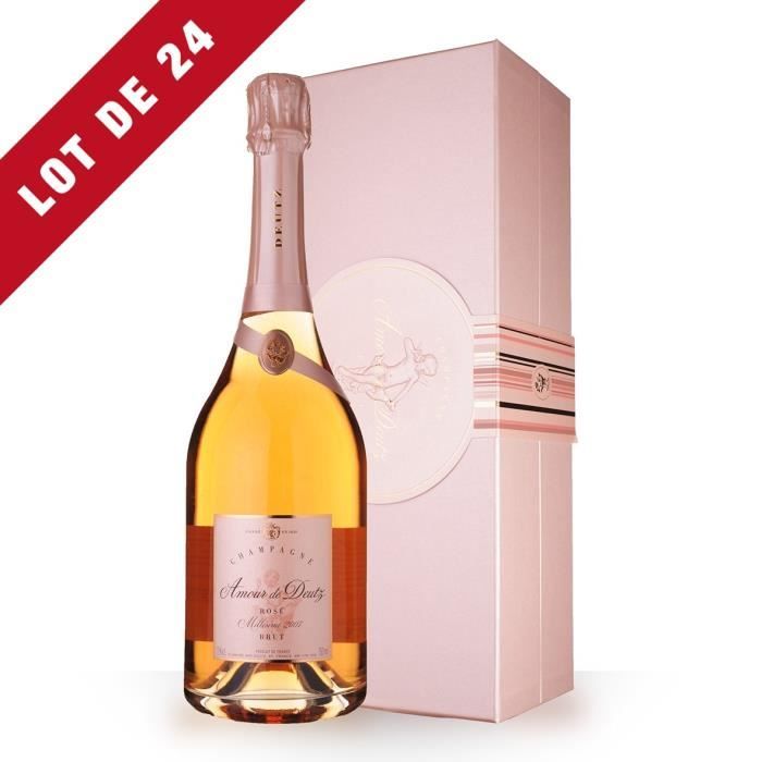 24x Amour De Deutz 07 Brut Rose 75cl Coffret Champagne La Cave Cdiscount