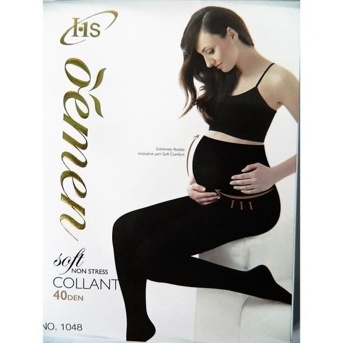 Gaine collant noir extensible femme enceinte contention confort et  maternité taille unique 40den - Cdiscount Chaussures