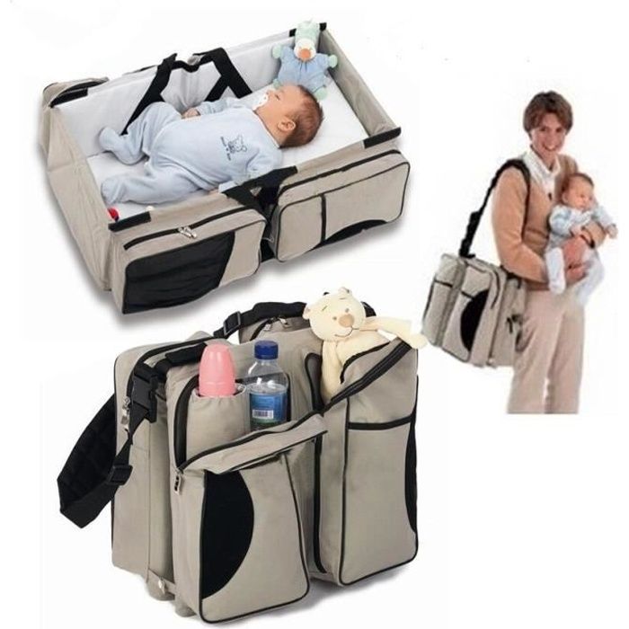 sac a langer pour maman 3 en 1 - sac - voyage berceau - station