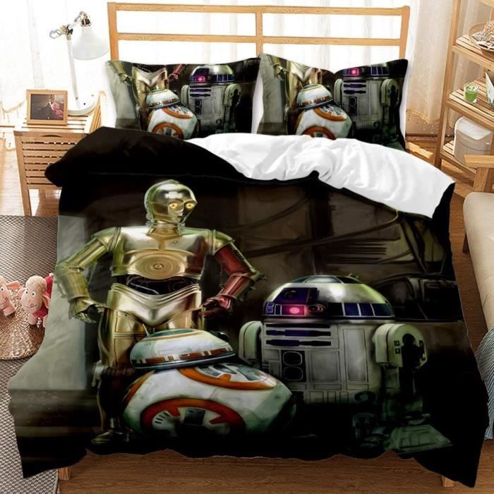 Lot De 2 Housses De Couette Star Wars Les Derniers Jedi, Pottery Barn Kids, Taille JUMEAU, Coton