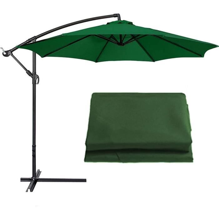 Outsunny Toile De Rechange Parasol 3x2 M – Auvent UPF50+ 6 Baleines ≤18 Mm, Ventilé, Pour Jardin, Cour, Plage, Gris Foncé