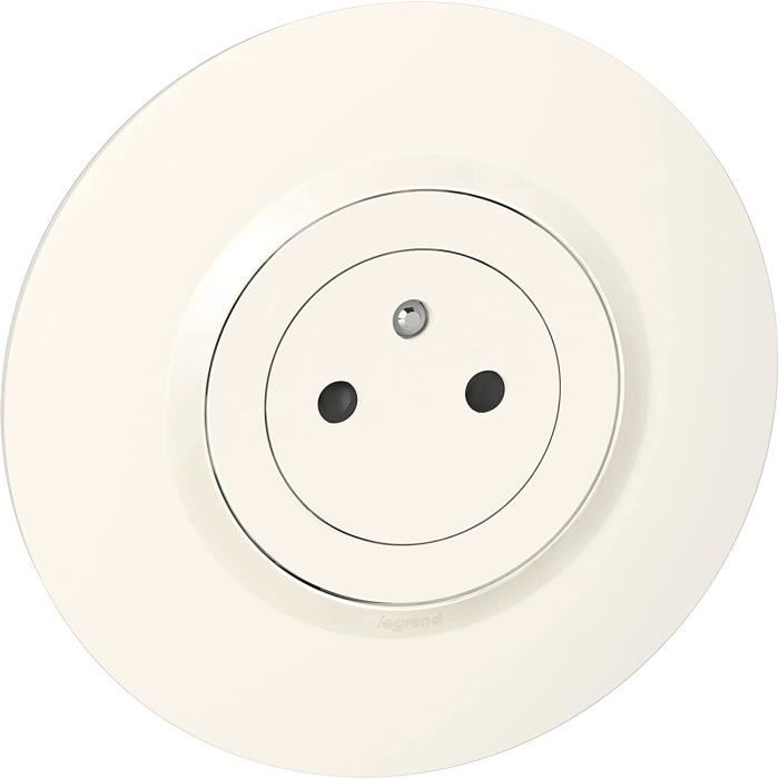 Kit double prise de courant 2P+T Surface dooxie 16A précâblées livrée avec cadre pour montage en saillie finition blanc - particulier