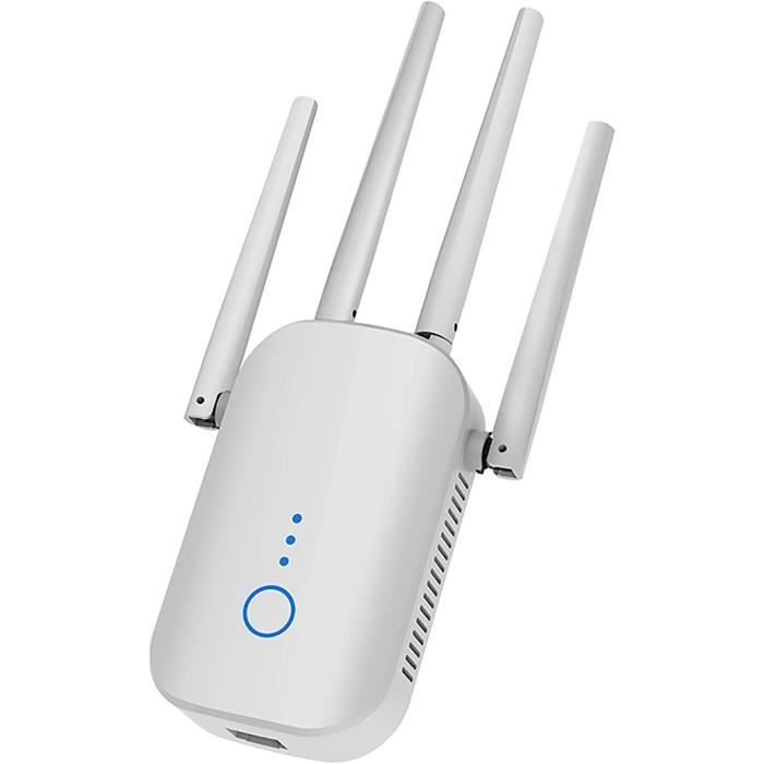 Répéteur WiFi, 1200Mbps Amplificateur WiFi Sans Fil Puissant,Dual Band