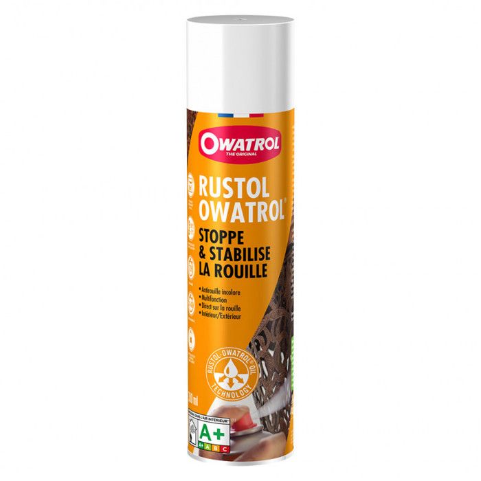 OWATROL RUSTOL Antirouille Incolore Stop Rouille Pénétrant Surfaces Métalliques Plastiques Verre Bois Apprêt et Sous-Couche Vernis A