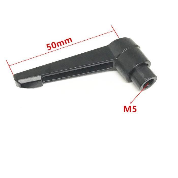 Poignées à Levier De Serrage Rapide – 2 Pièces – Tige Filetée M6 En Inox 304 – Longueur 50 Mm – Noir