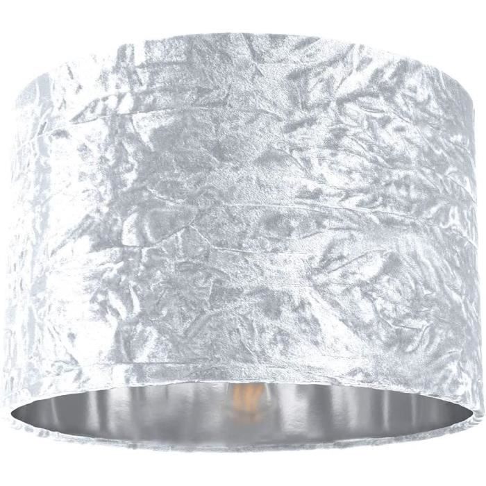 Abat-jour Tambour En Velours écrasé - Petit Format, Style Vintage/rétro, Pour Lampe De Table Ou Plafonnier