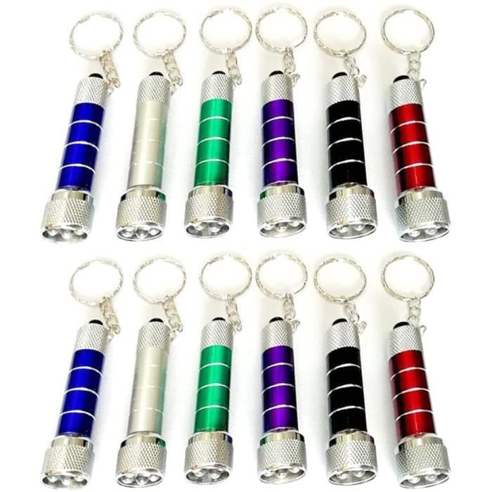 Mini Porte-clés LED Lampe De Poche 12 Lumens Portable Ultra Bright Battery Powered Black Torch Avec Mousqueton A Ressort Pour Eclairage De Secours Piles Incluses Pack De 5 76798074