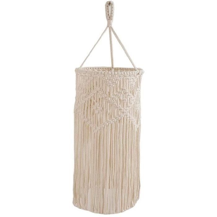 Abat-jour Suspendu Macramé - Style Bohème Coton - Décoration Lumineuse Pour Salon, Chambre, Restaurant - 13