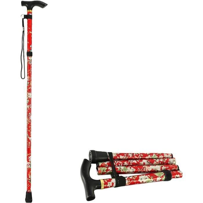 Canne De Marche Pliable Et Extensible Facile À Régler Pour Homme Et