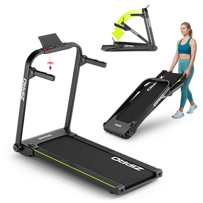 ZIPRO Jogger Tapis de Course Électrique Pliable - Compact Écran LED Moniteur Cardiaque 12 Programmes Support Smartphone