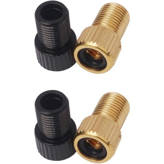 Lot 4 Adaptateurs Valve Bouchon Laiton Embout Pompe Vélo Presta À