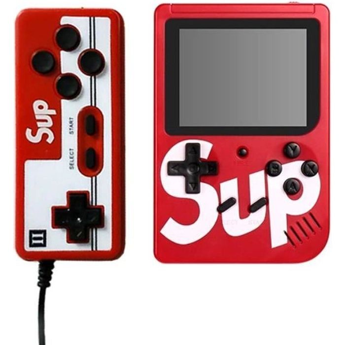 SUP X Game Box 400 ,consol de jeu,Console de jeu portable ,se connecter à  un téléviseur Rouge avec Manette - Cdiscount Jeux vidéo