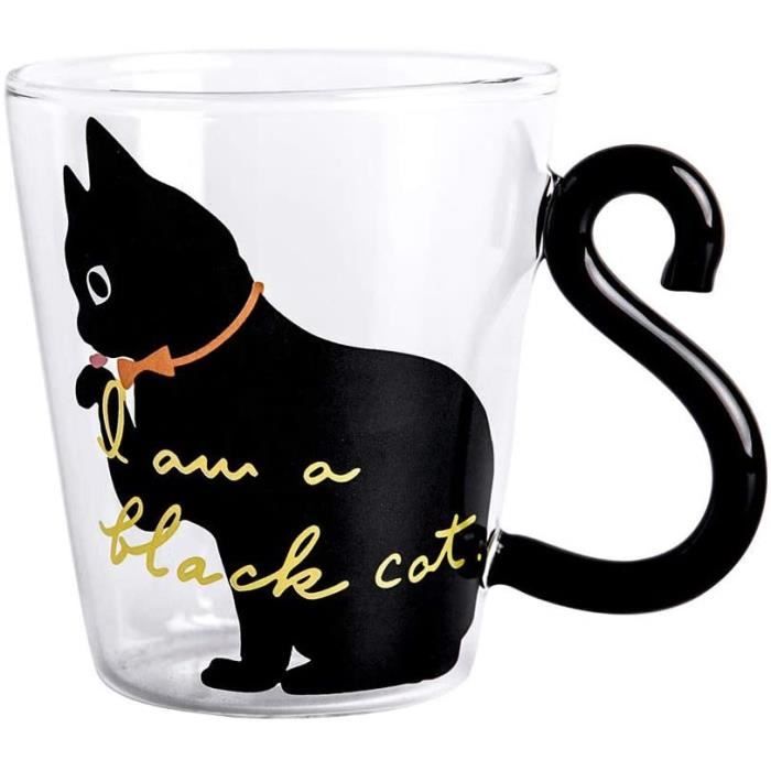 Tasse A Eau Mignon Chat De Tasse D Eau Noir Et Blanc 3d Mugs A Cafe Animaux En Verre Tasses A Cafe P62 Cdiscount Puericulture Eveil Bebe
