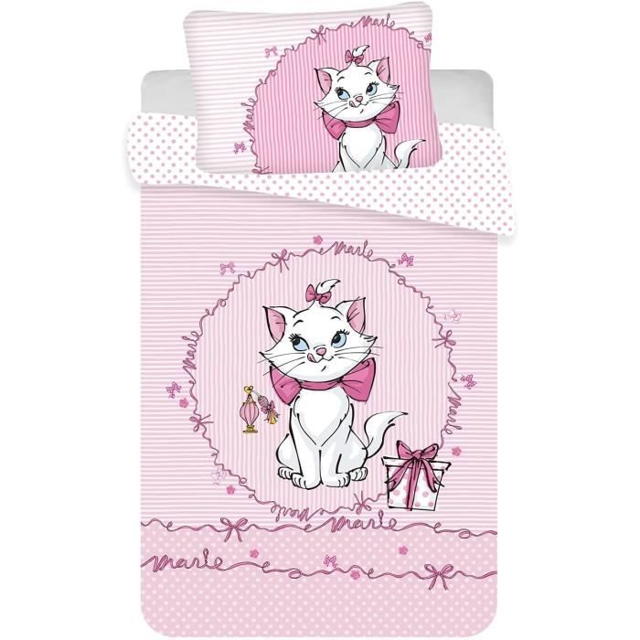 Parure De Lit Marie Aristochat Rose Bebe 100x135 Cm Housse De Couette Cdiscount Puericulture Eveil Bebe