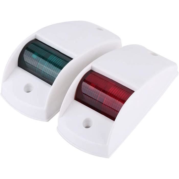 Lot 2 Feux De Navigation Bateau LED Rouge Vert 12V - Acier Inoxydable IP68 - Yacht Et Marine