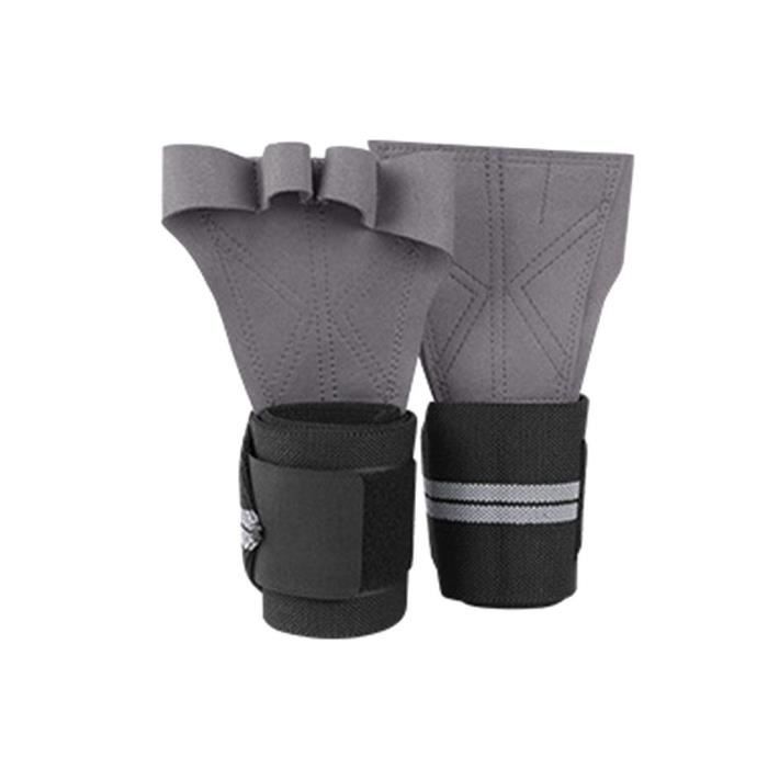 Gants D'entraînement En Cuir Rembourré DHC - Pour Musculation, Vélo, Gym, Fitness